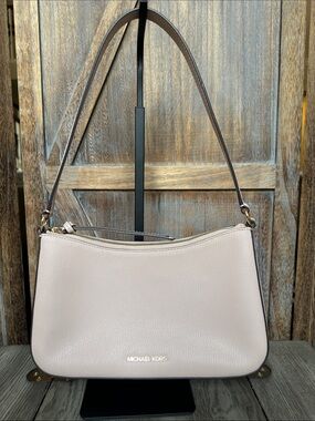 Michael Kors Pebbled Leather Shoulder Bag in Light Pink